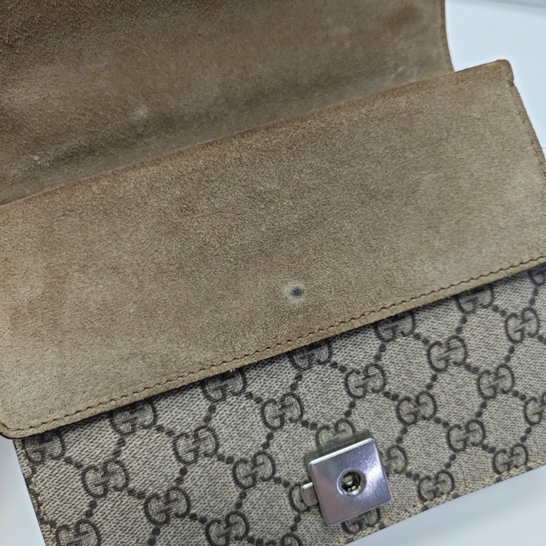 Dionysus Mini Monogram Coated Canvas Beige