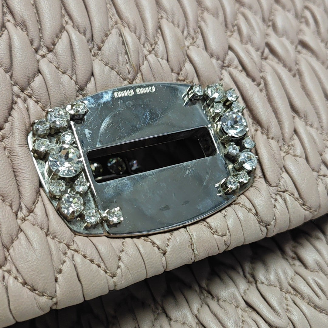 Crystal Quilted Lambskin Pink