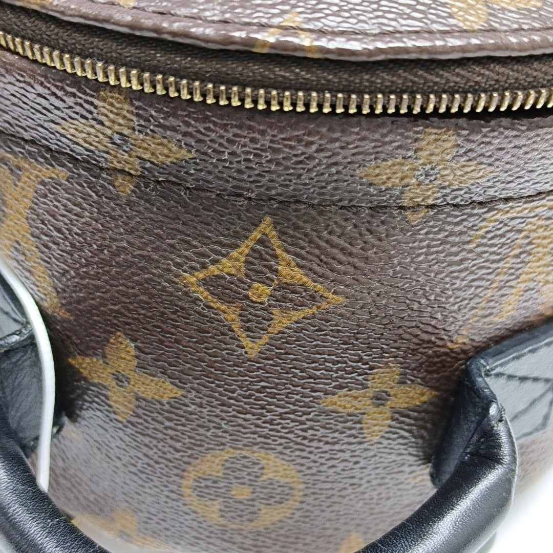 PALM SPRINGS Mini Monogram Coated Canvas Brown