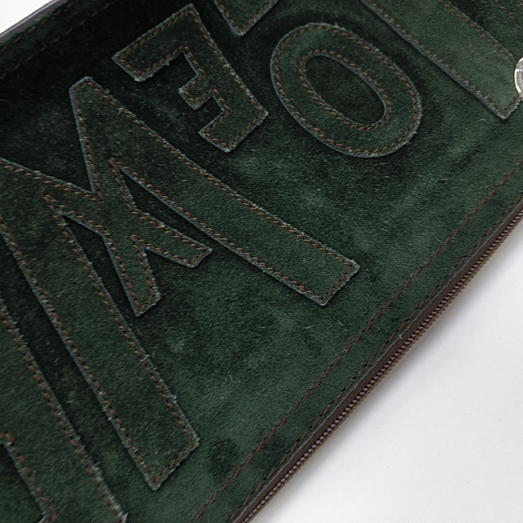 Suede Shoulder Bag Green