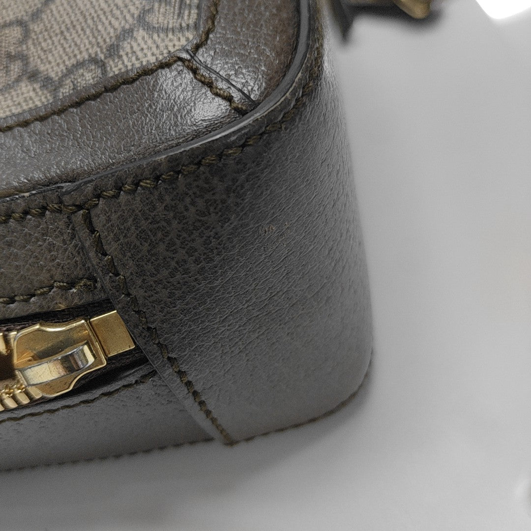Ophidia Mini Monogram Coated Canvas Beige