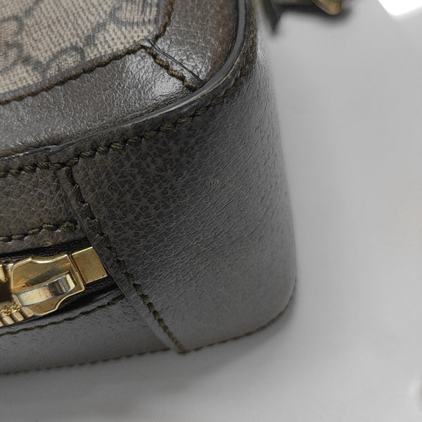 Ophidia Mini Monogram Coated Canvas Beige