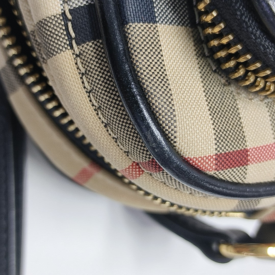 Fabric Shoulder Bag Brown