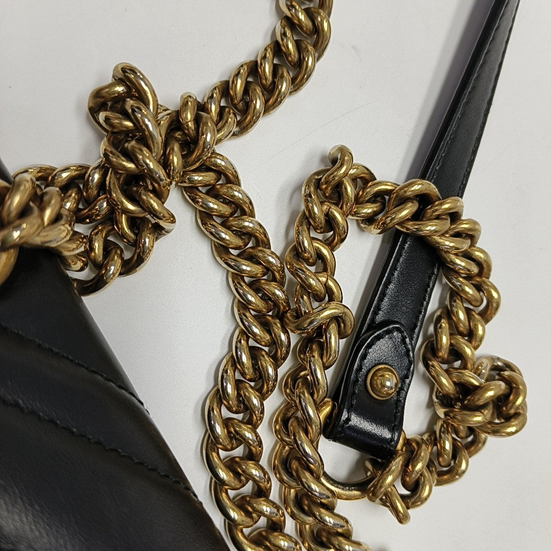 GG Marmont Small Quilted Calfskin Black