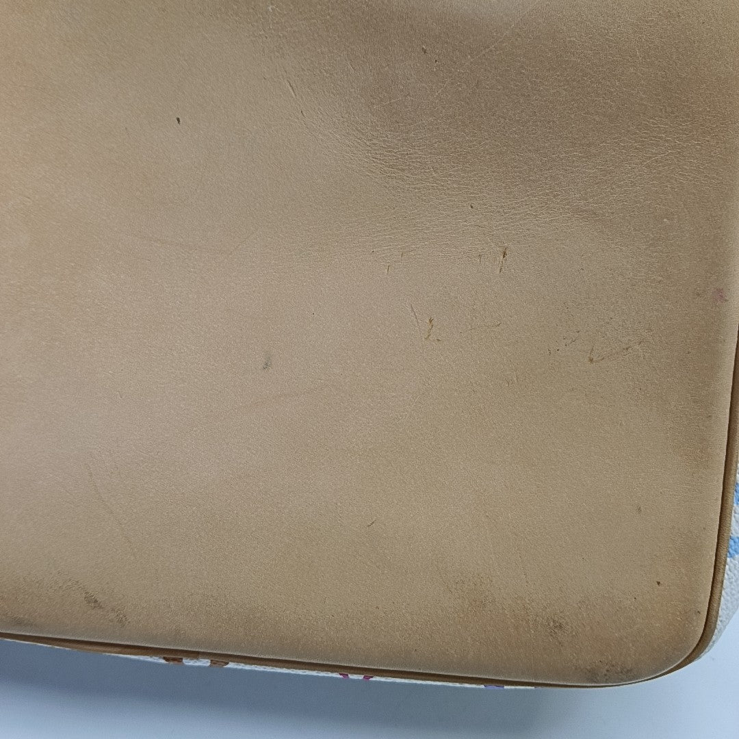 NÉONOÉ MM Monogram Coated Canvas White