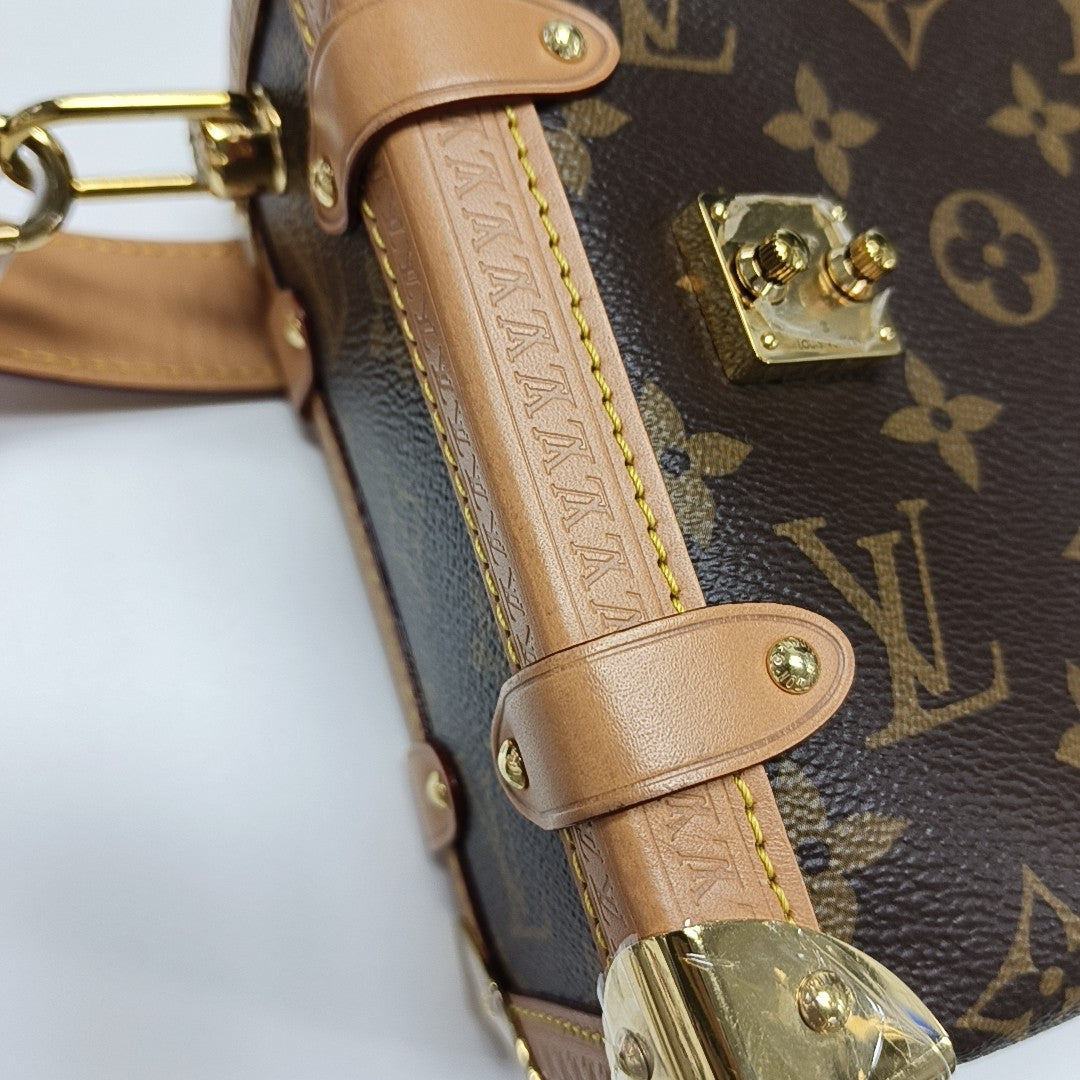 SIDE TRUNK MM Monogram Coated Canvas Brown