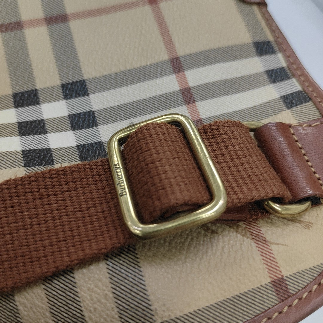 Coated Canvas Backpack Beige