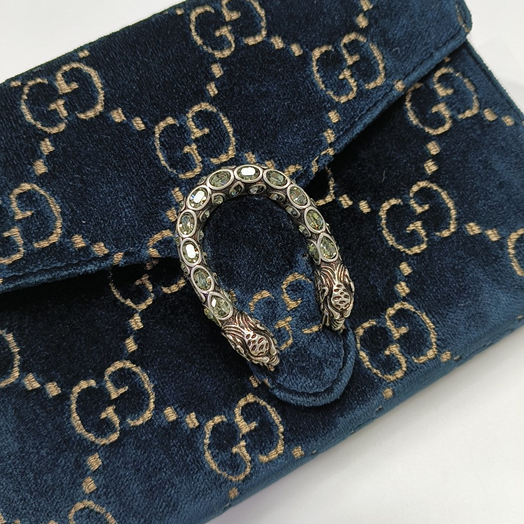 Dionysus Mini Monogram Velvet Blue