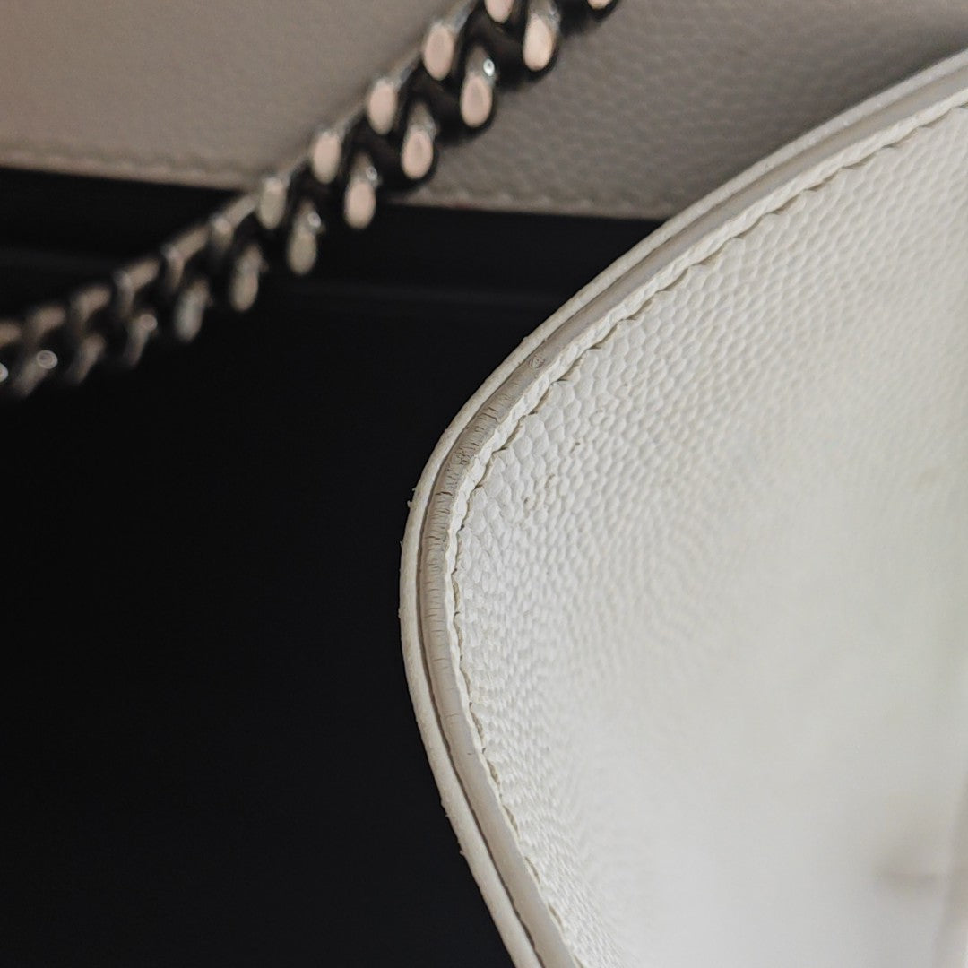 KATE Medium Calfskin White