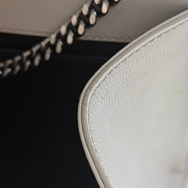 KATE Medium Calfskin White