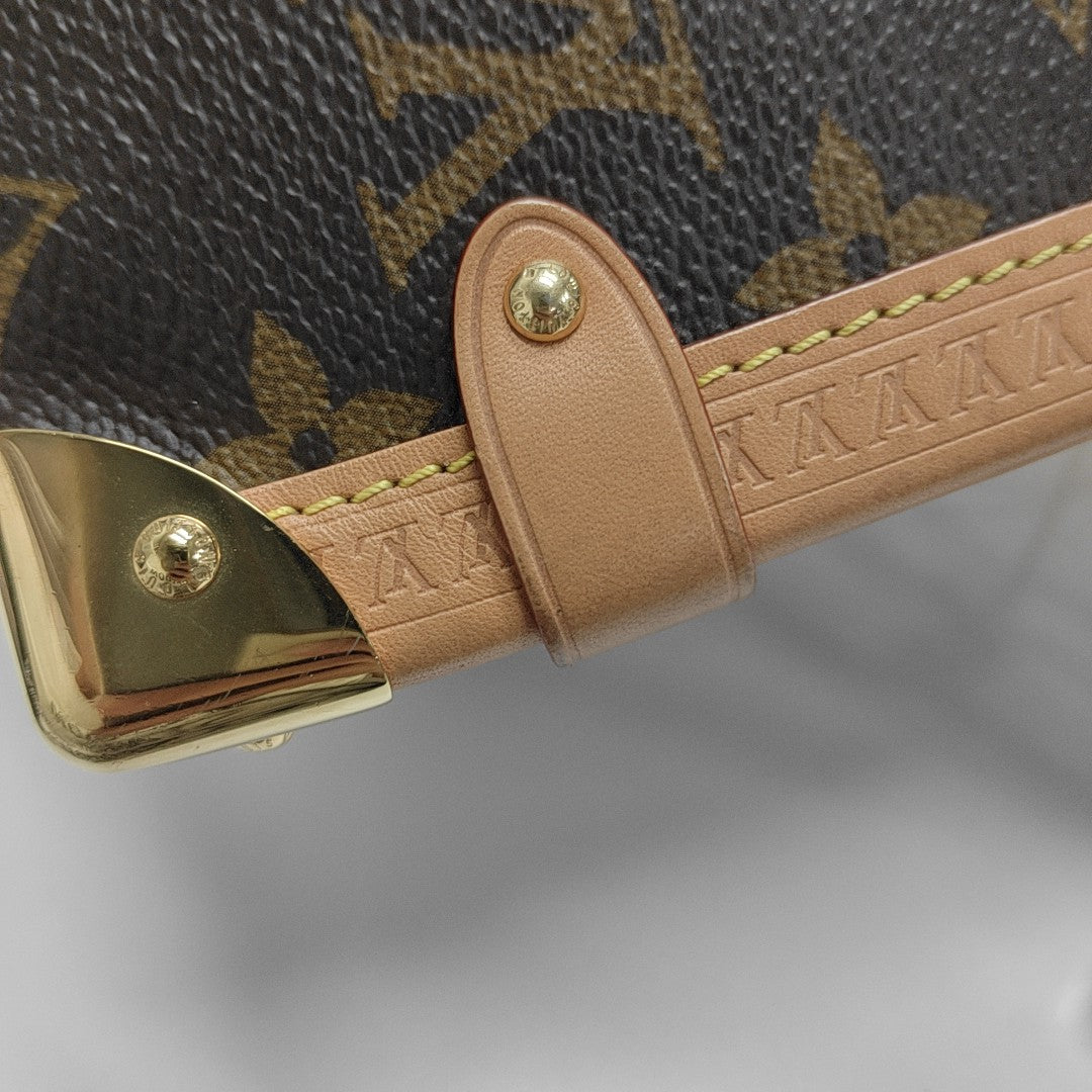 SIDE TRUNK MM Monogram Coated Canvas Brown