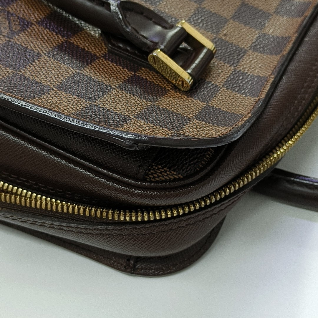 TRIANA Damier Ebene Coated Canvas Brown