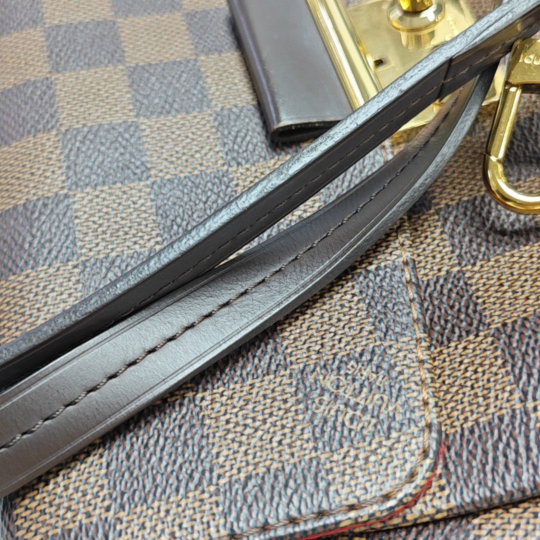 CROISETTE Damier Ebene Coated Canvas Brown