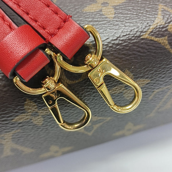 LOCKY BB Monogram Coated Canvas Red