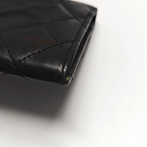 Authenticated pre-owned  CAMBON Quilted Calfskin Black Wallet - Wallet at Looply