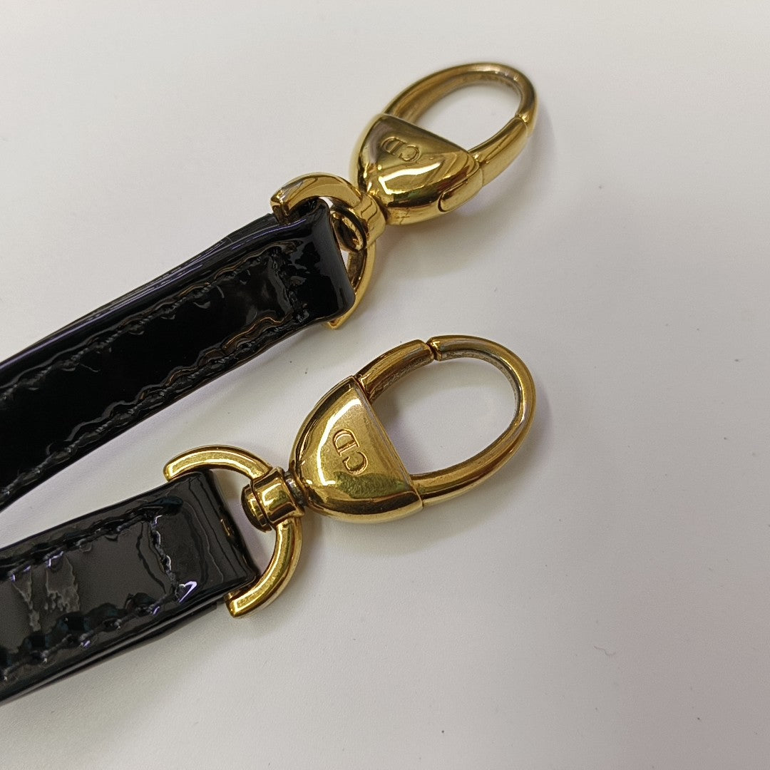 Lady Dior Large Cannage Patent Leather Black