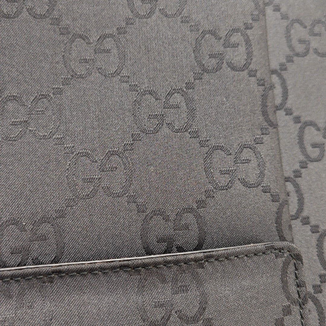 Monogram Fabric Tote Bag Black