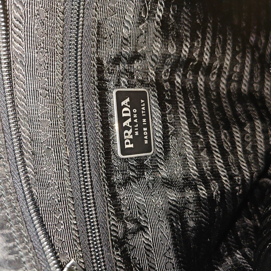 Nylon Shoulder Bag Black