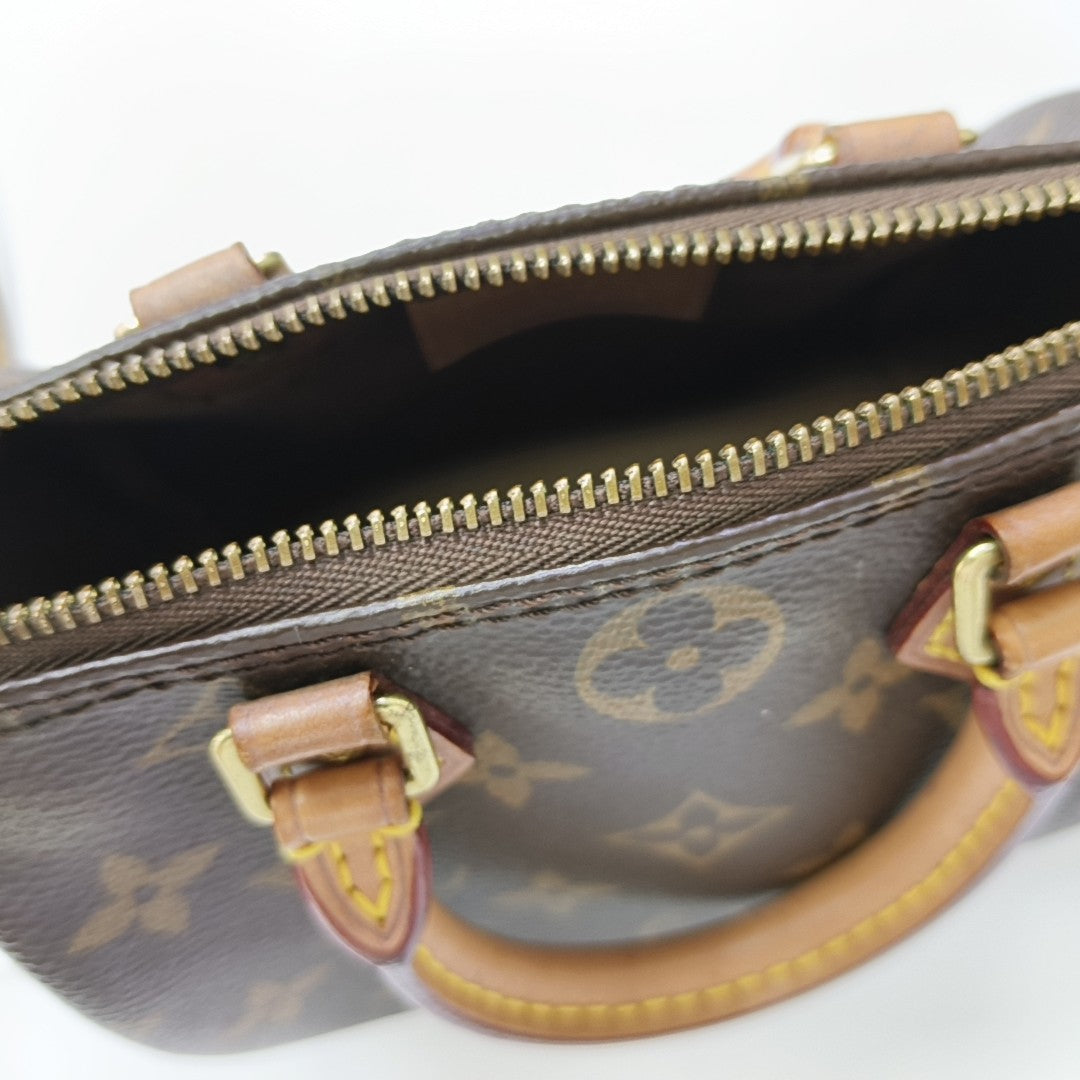 SPEEDY Nano Monogram Coated Canvas Brown