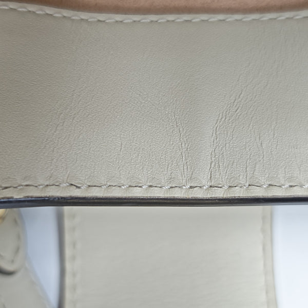 Padlock Small Monogram Coated Canvas Beige