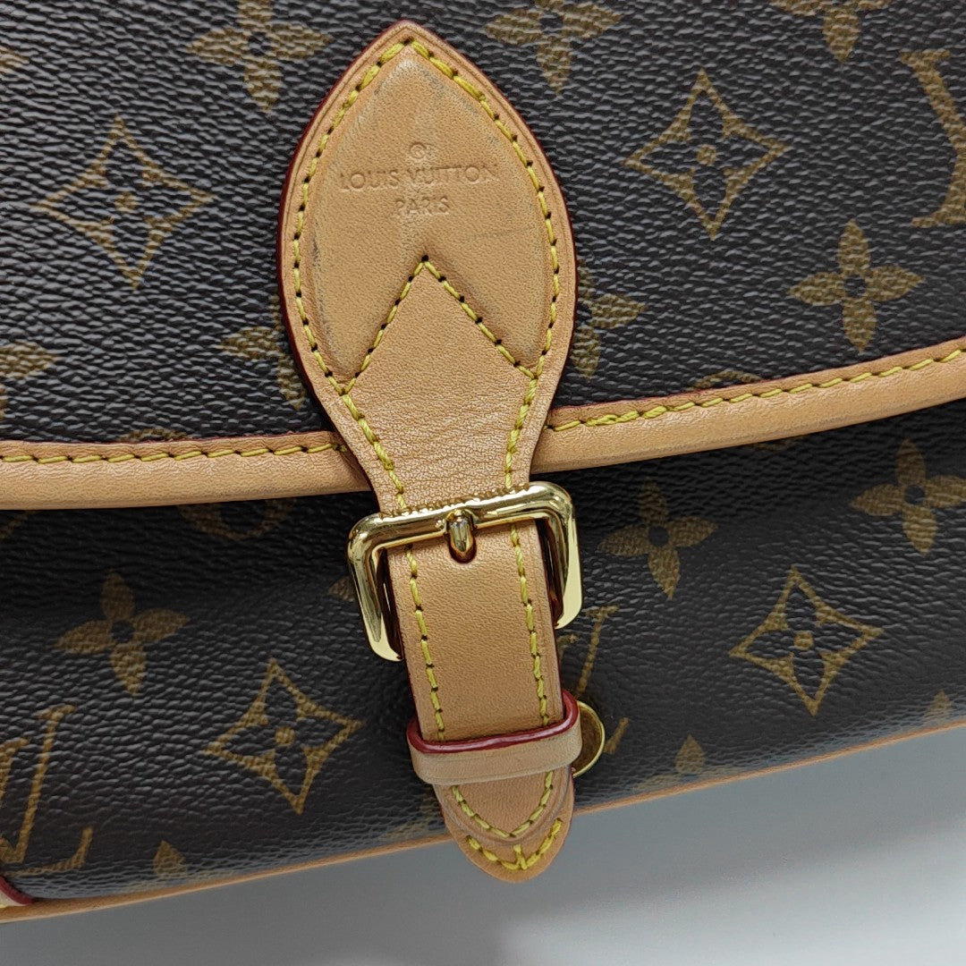 DIANE Monogram Coated Canvas Brown