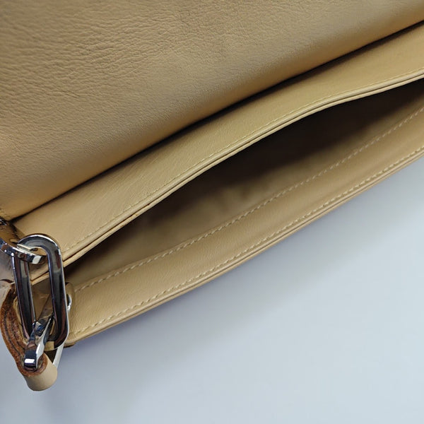 Calfskin Shoulder Bag Beige