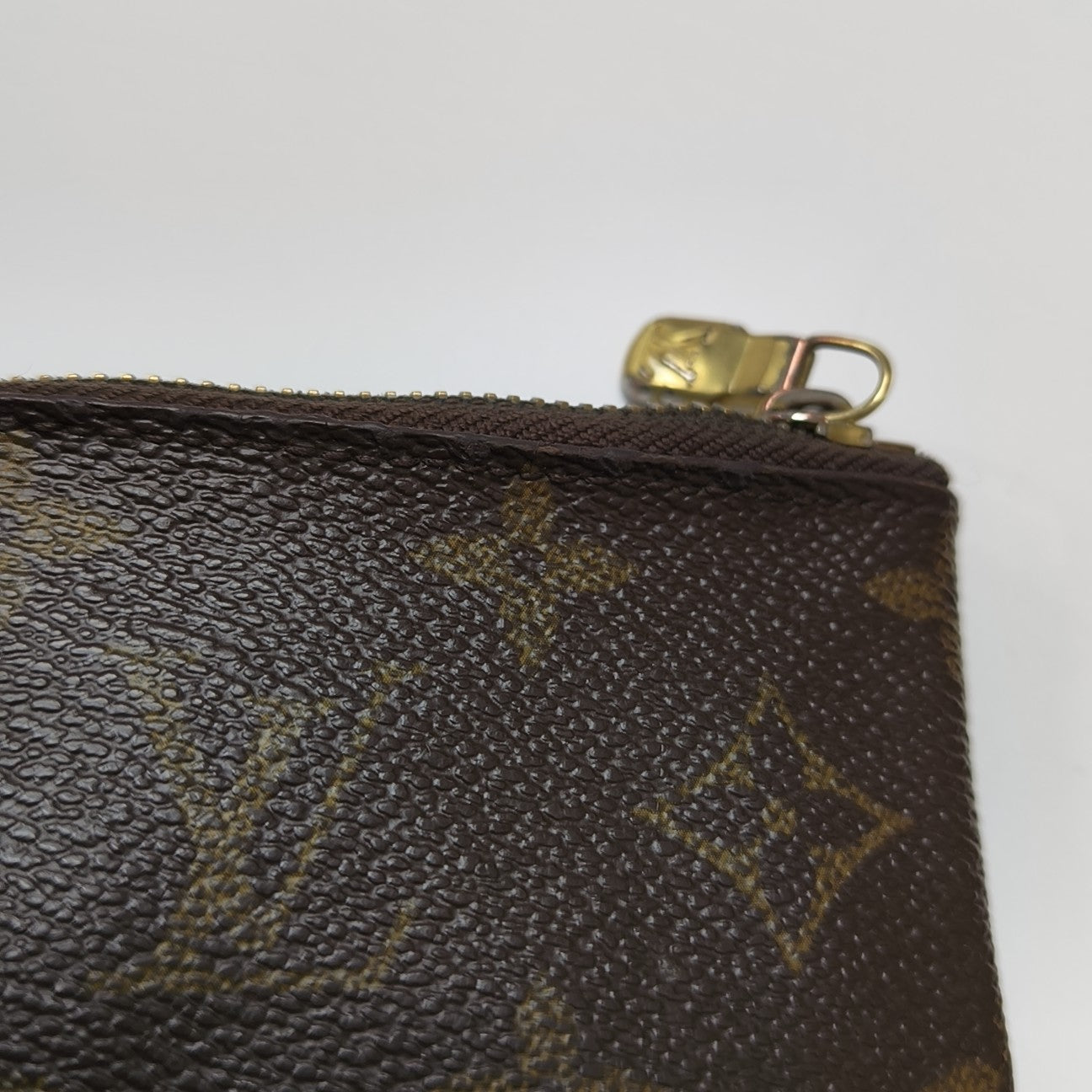 Monogram Coated Canvas Coin Purse Brown