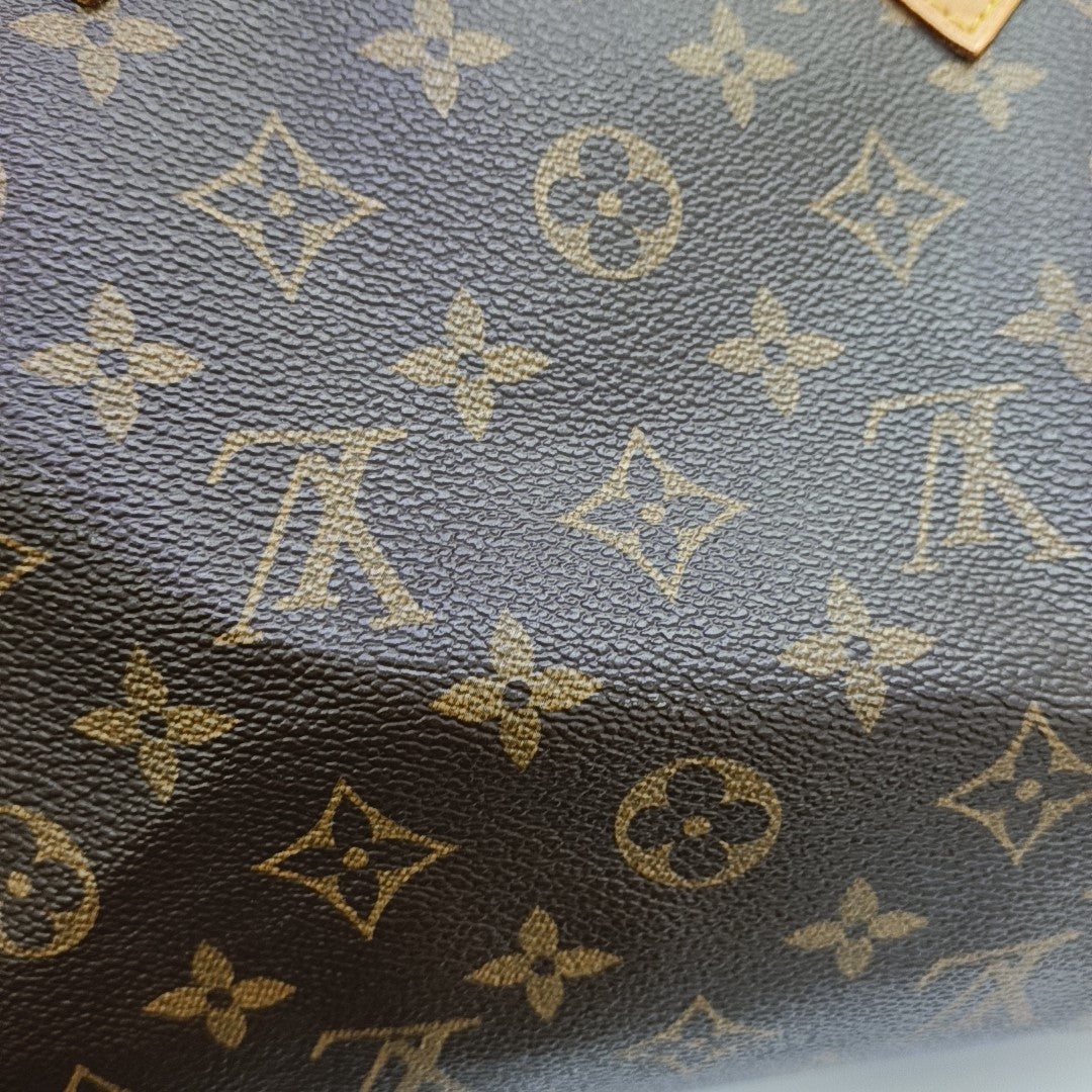 SPEEDY 30 Monogram Coated Canvas Brown