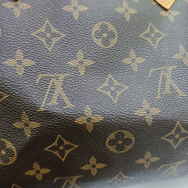 SPEEDY 30 Monogram Coated Canvas Brown