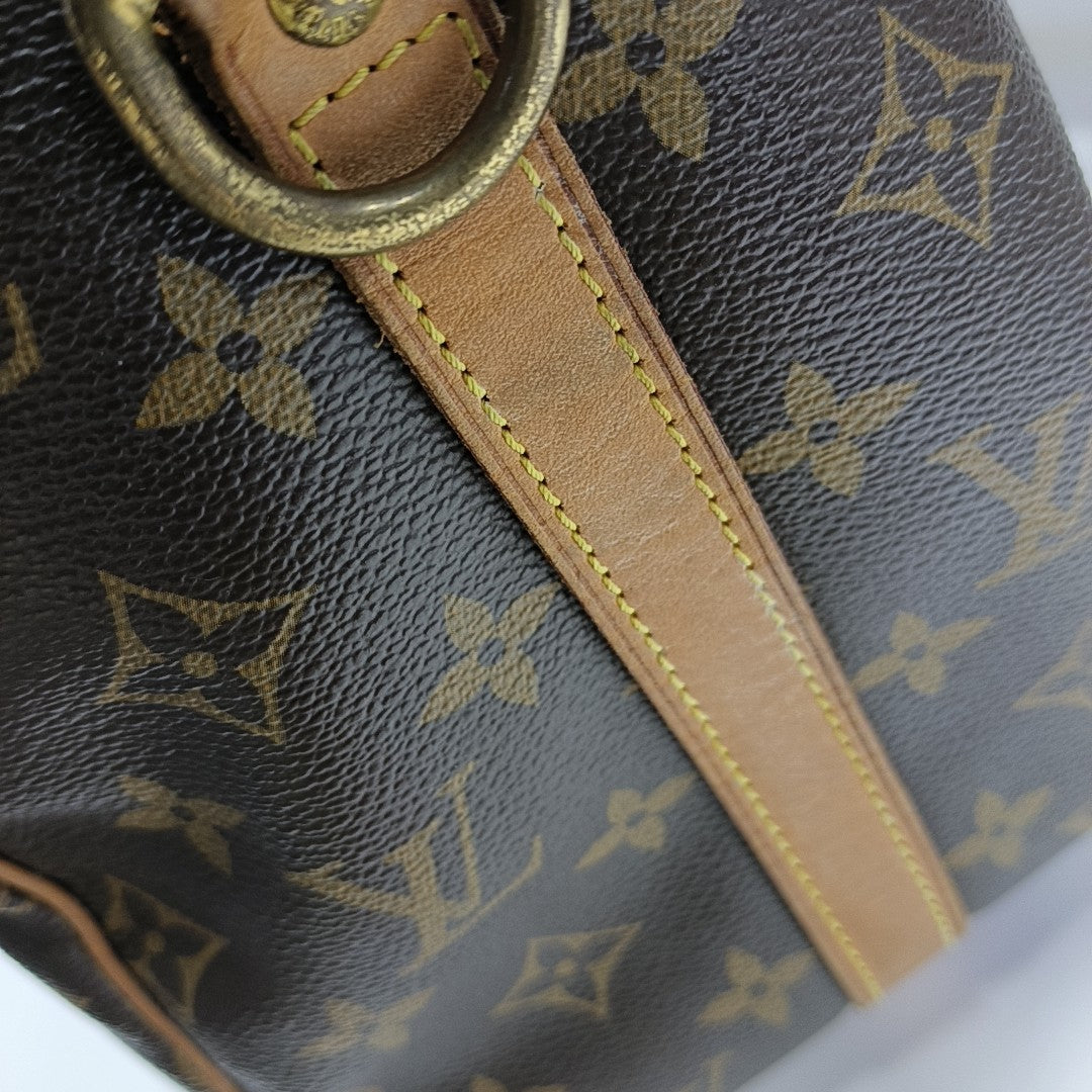 SPEEDY 30 Monogram Coated Canvas Brown