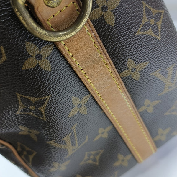 SPEEDY 30 Monogram Coated Canvas Brown