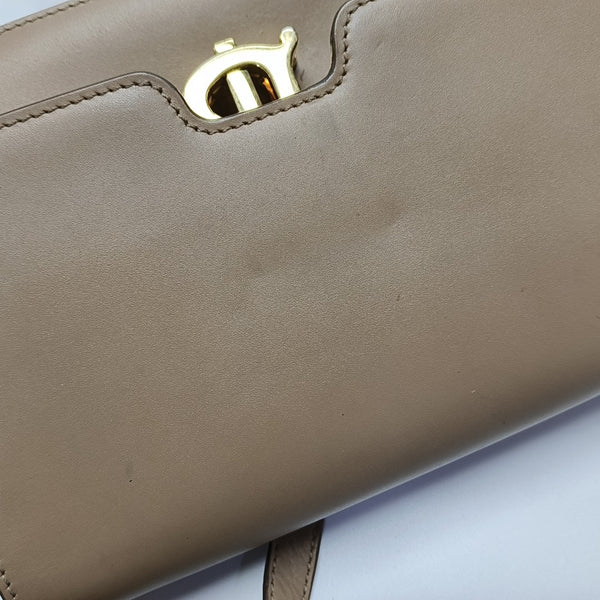 TB Small Calfskin Beige