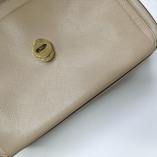 Calfskin Shoulder Bag Beige