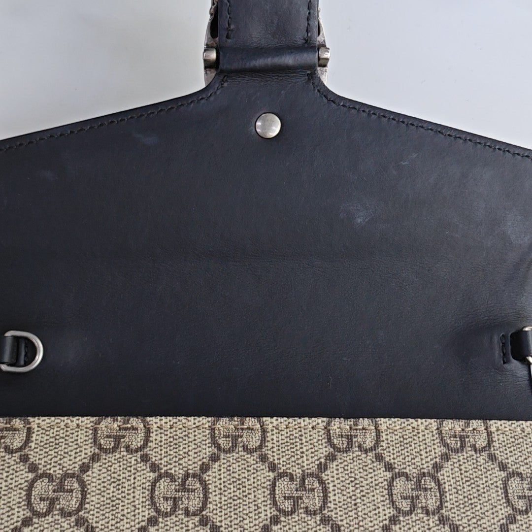 Dionysus Mini Monogram Coated Canvas Black