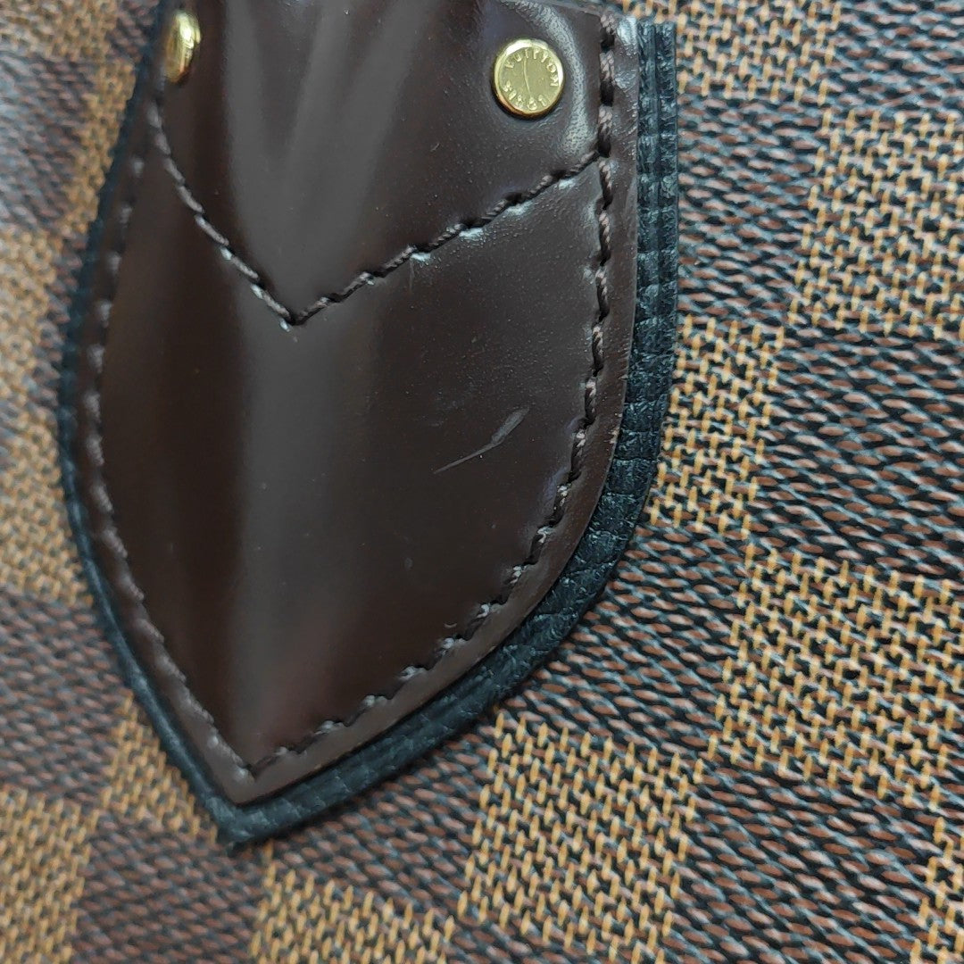 NORMANDY Damier Ebene Coated Canvas Brown