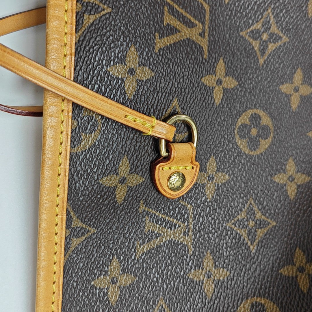 NEVERFULL GM Monogram Coated Canvas Brown