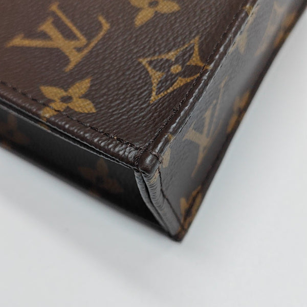 SAC PLAT Mini Monogram Coated Canvas Brown