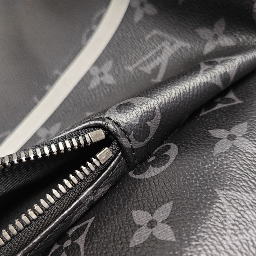 Coated Canvas Backpack Black