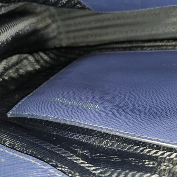 Galleria Large Saffiano Calfskin Blue