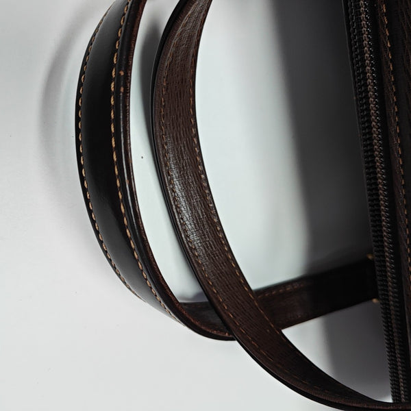 Calfskin Top Handle Bag Brown