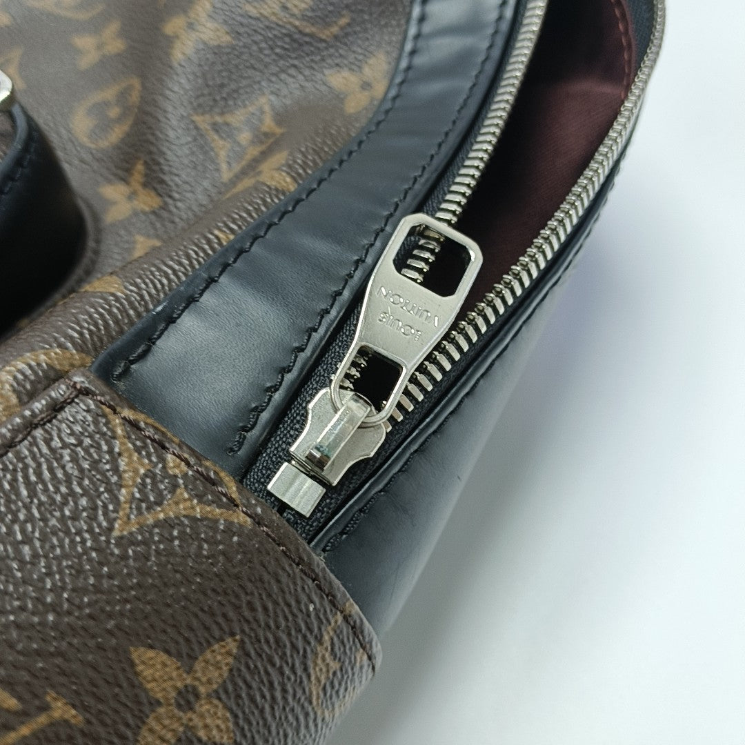JOSH Monogram Coated Canvas Brown