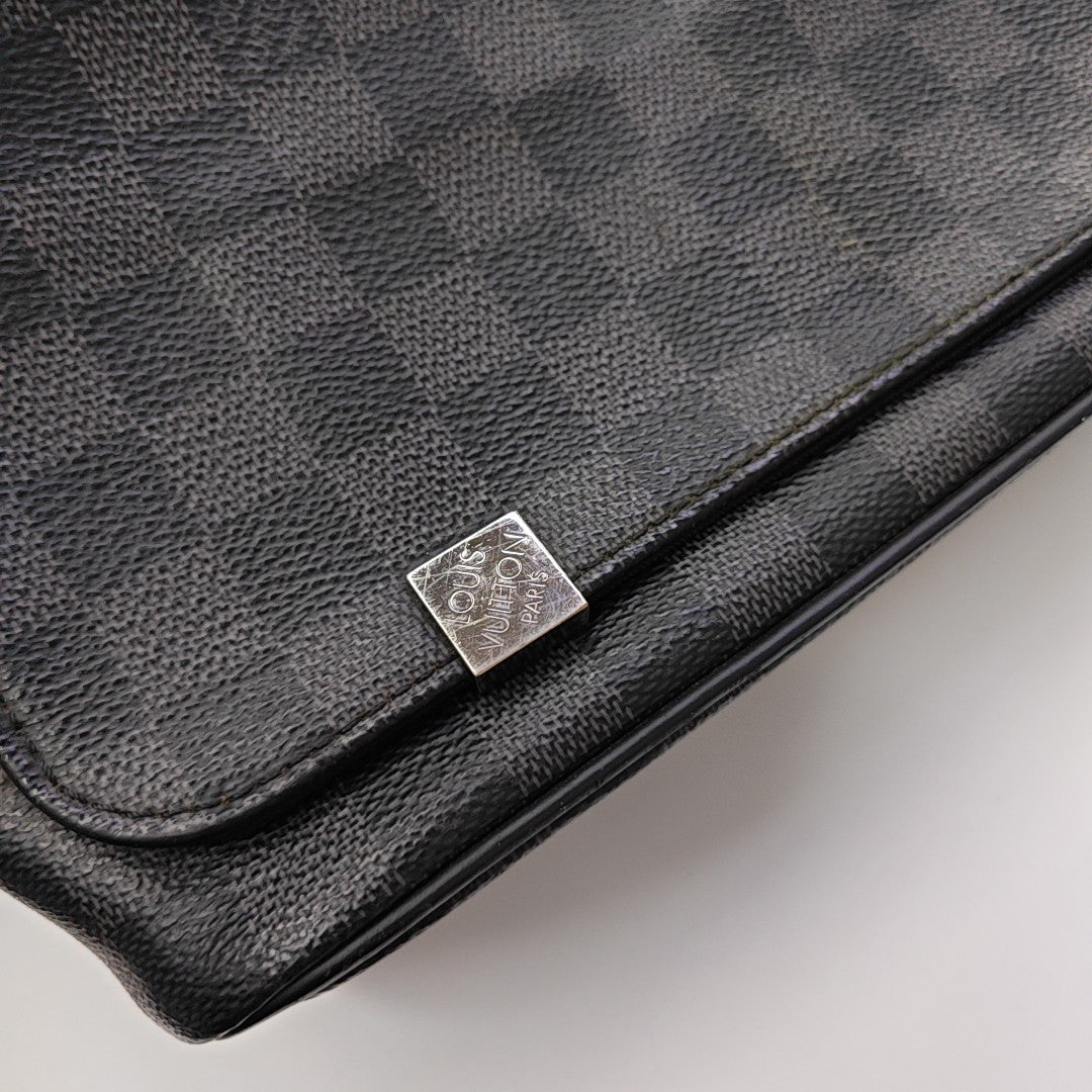 DISTRICT MM Damier Graphite Coated Canvas Gray