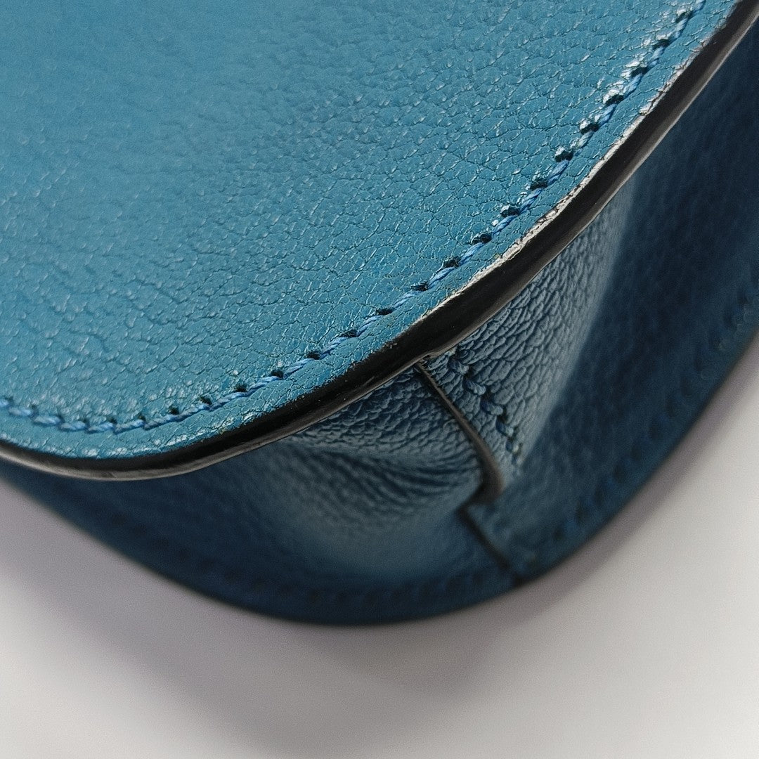 Calfskin Shoulder Bag Blue