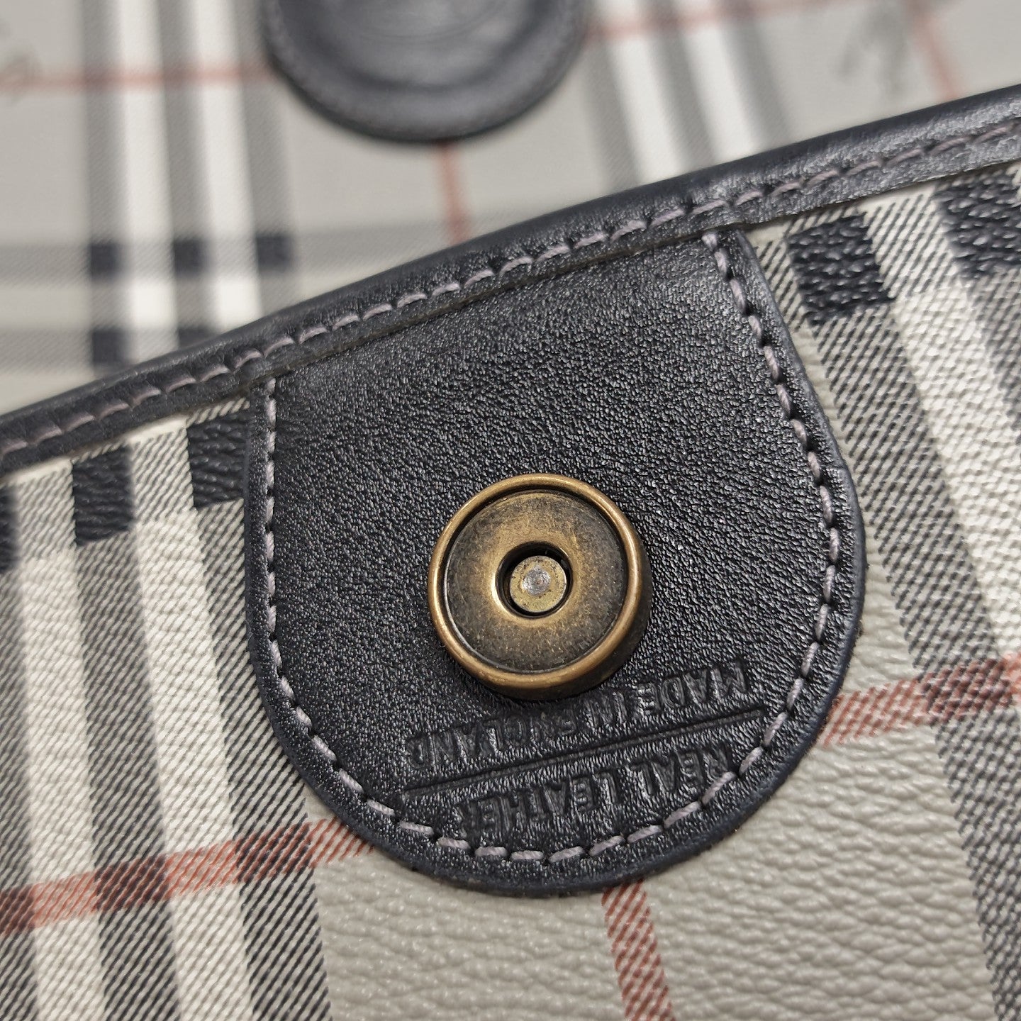 Coated Canvas Shoulder Bag Gray