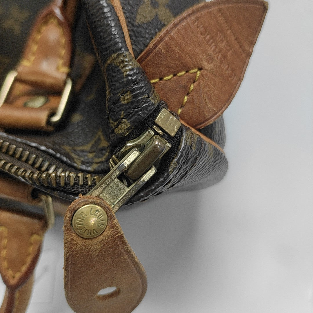 SPEEDY 25 Monogram Coated Canvas Brown