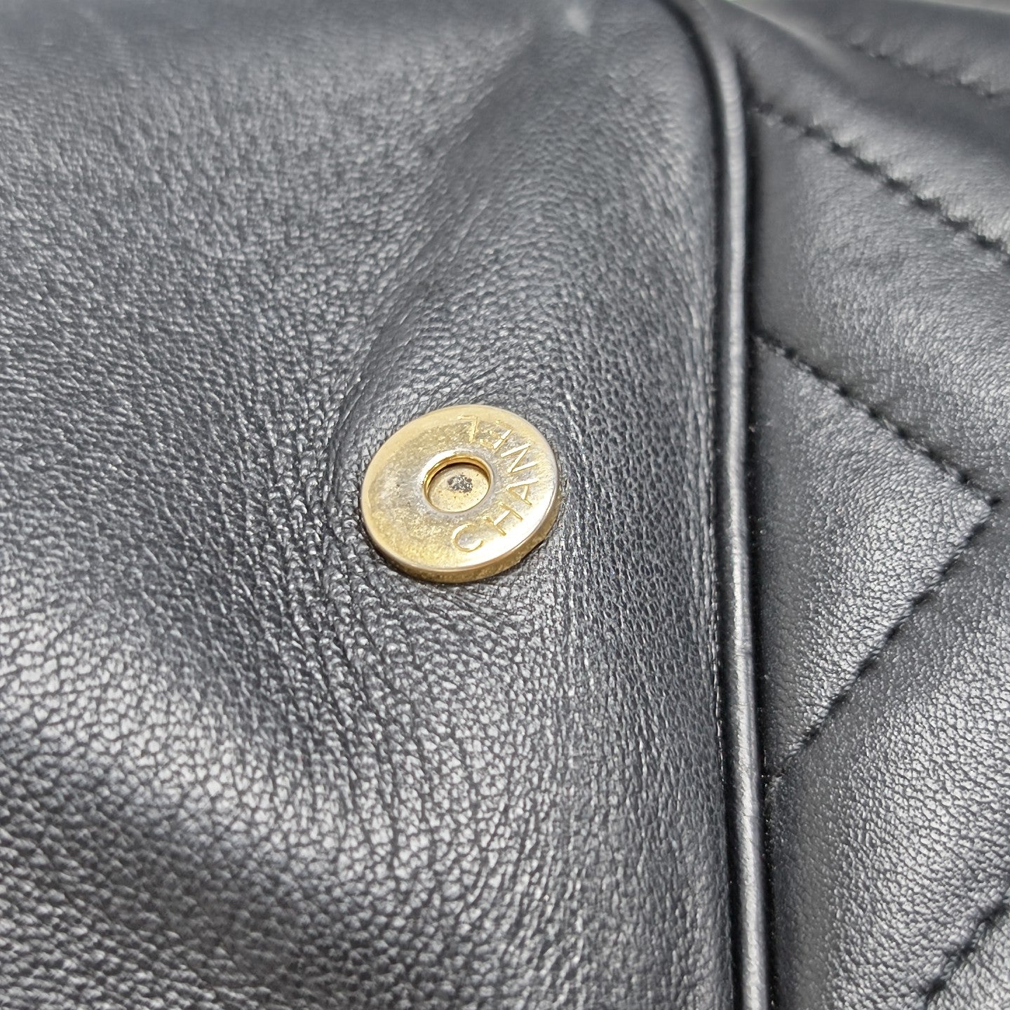 Quilted Calfskin Bucket Bag Black