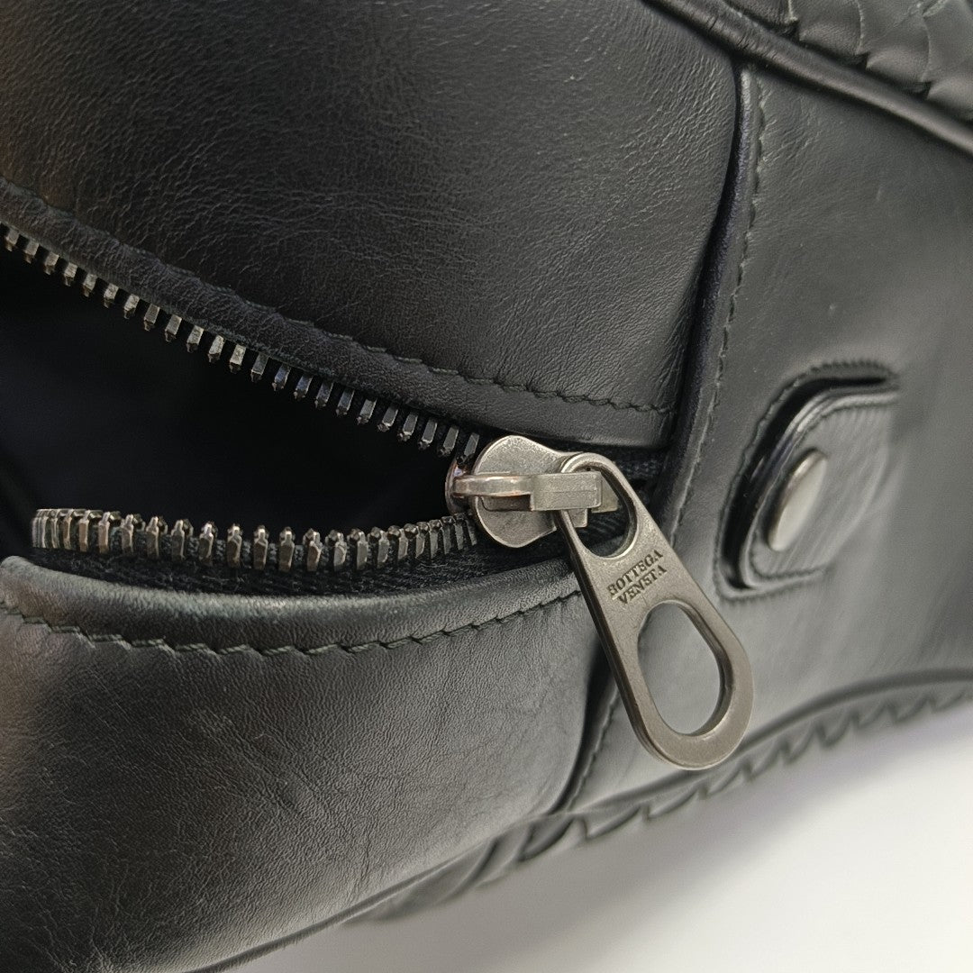 Calfskin Top Handle Bag Black