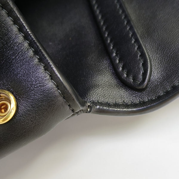 Calfskin Shoulder Bag Mini Black