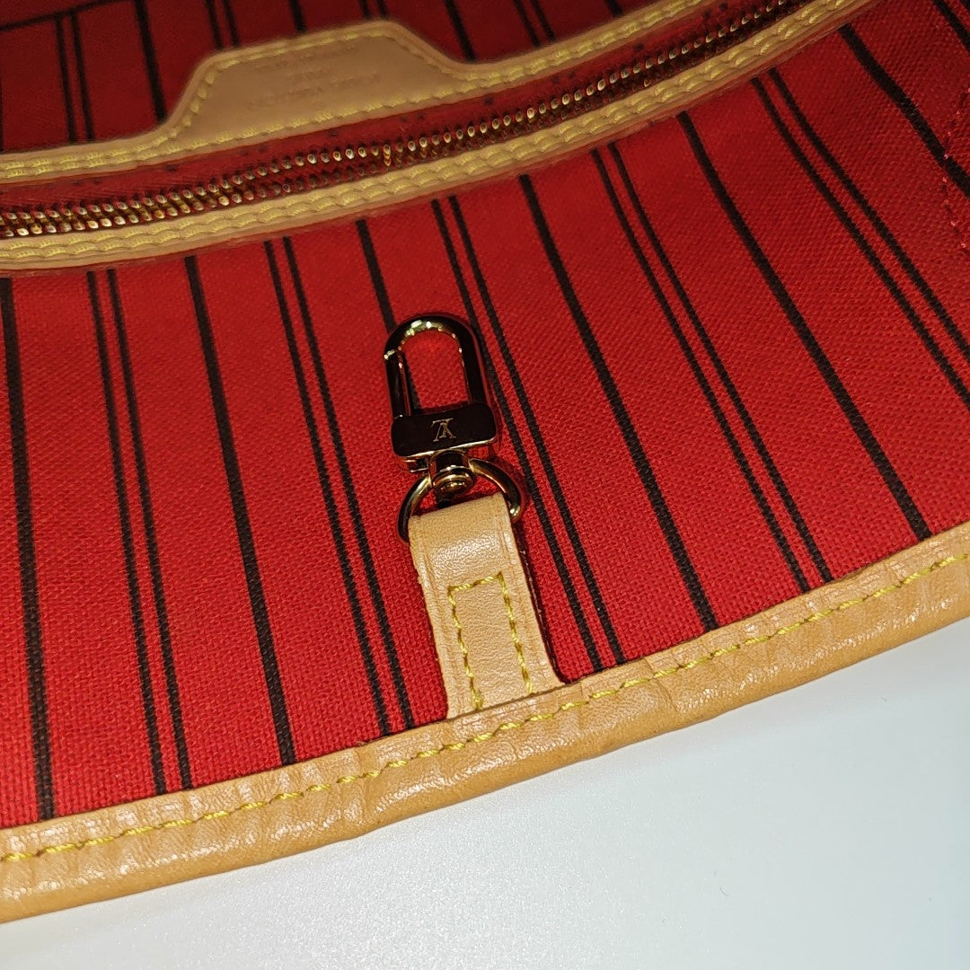 NEVERFULL MM Monogram Coated Canvas Brown