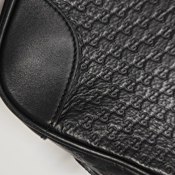 Monogram Calfskin Shoulder Bag Black